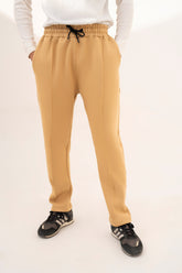 BEIGE - PLEATED STRAIGTH TROUSER