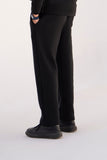 BLACK - PLEATED STRAIGTH TROUSER
