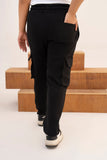 BLACK 5-POCKET CARGO TROUSER