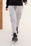 HEATHER GRAY 5-POCKET CARGO TROUSER