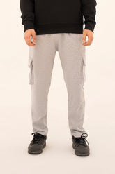 HEATHER GRAY 5-POCKET CARGO TROUSER