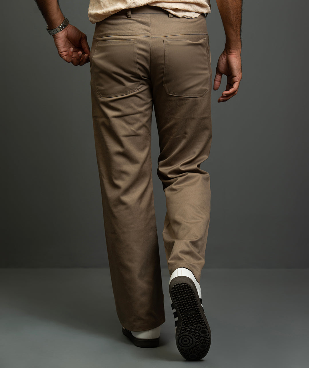 ESSENTIAL BROWN KOREAN SLACKS