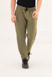 OLIVE - PLEATED STRAIGTH TROUSER