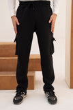 BLACK 5-POCKET CARGO TROUSER