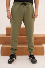 OLIVE - PLEATED STRAIGTH TROUSER