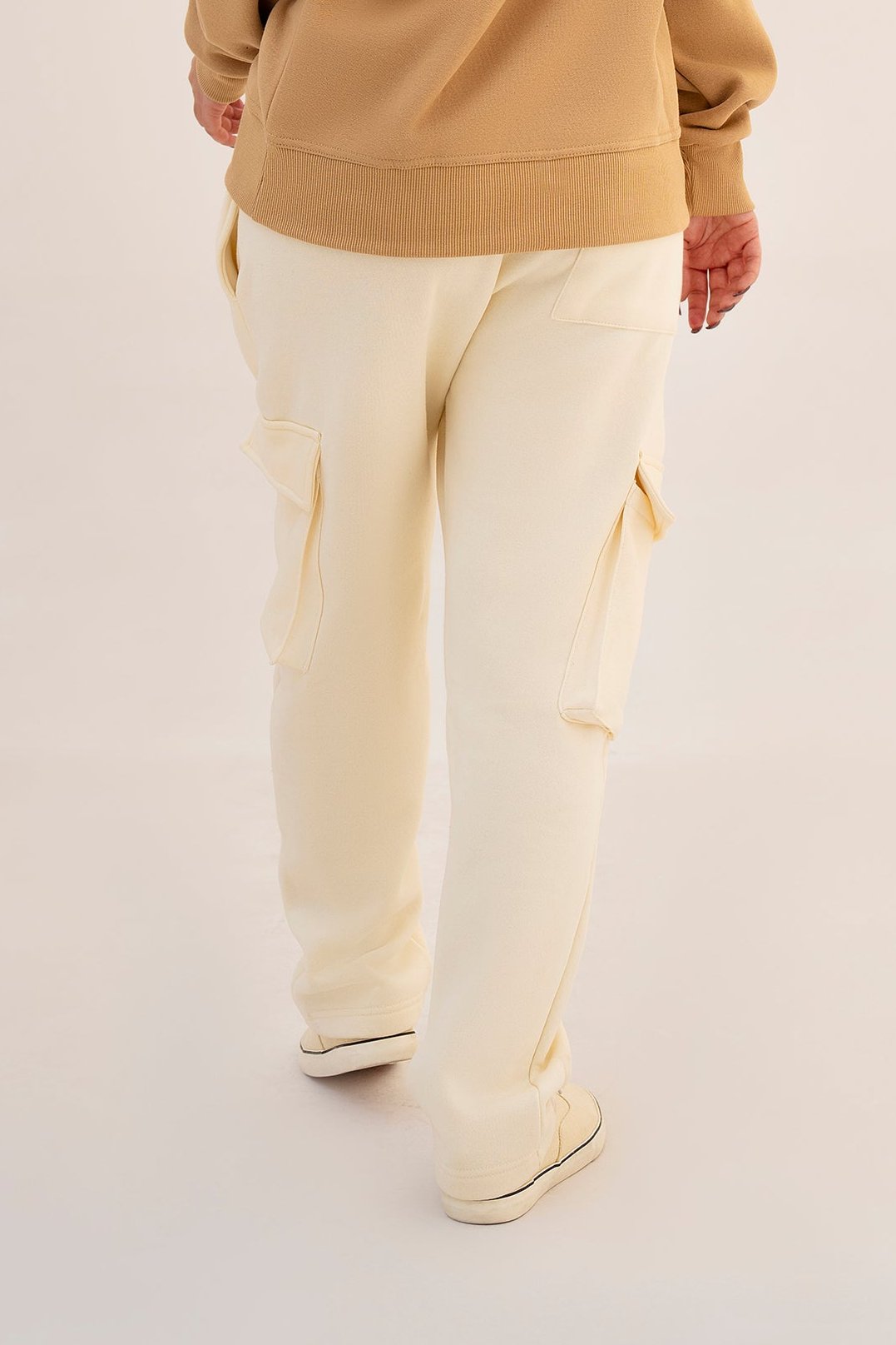 CREAM 5-POCKET CARGO TROUSER