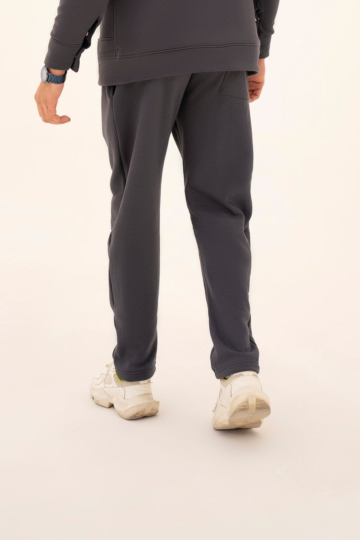 STEEL GRAY - PLEATED STRAIGTH TROUSER