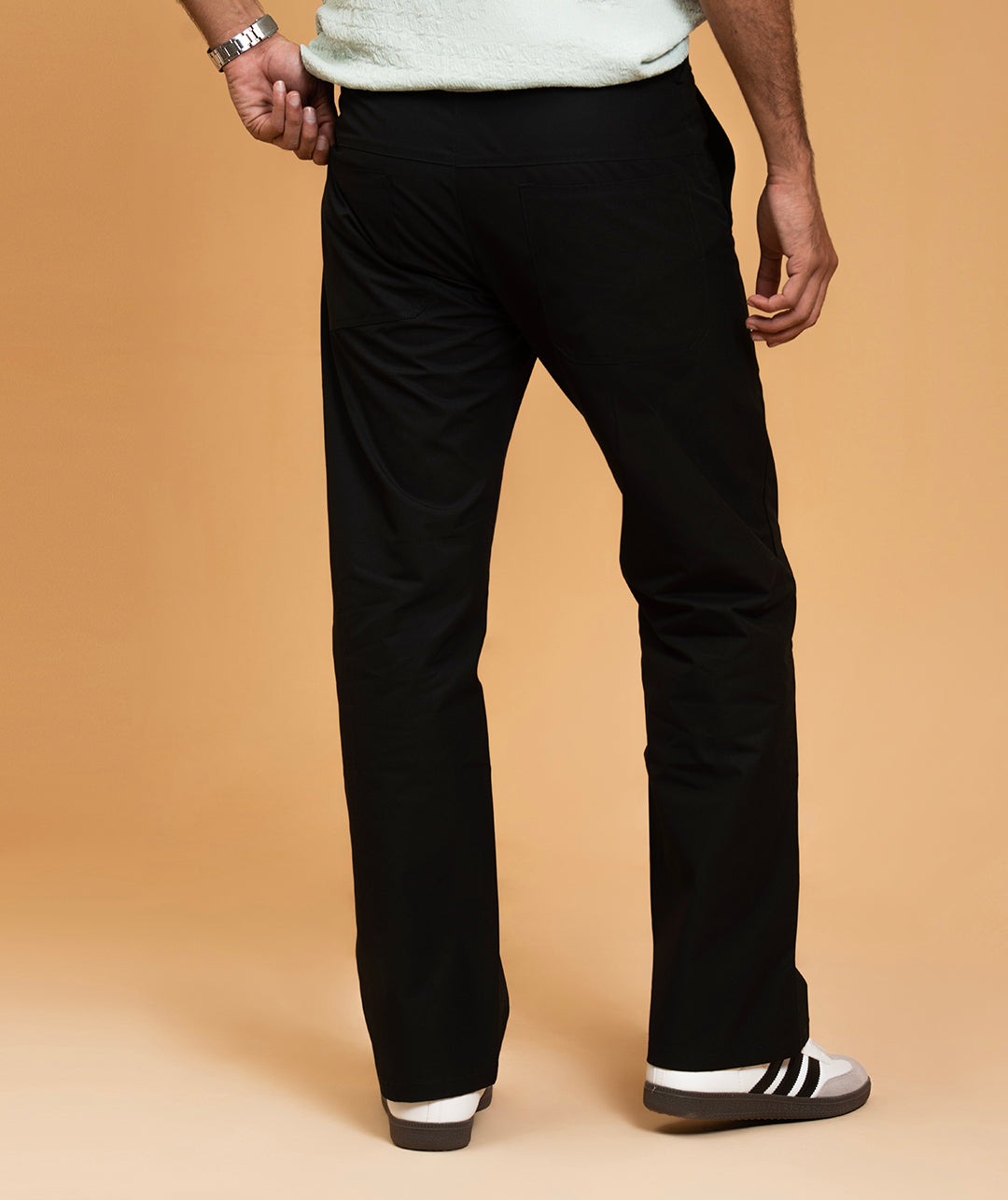 ESSENTIAL BLACK KOREAN SLACKS