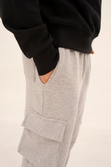 HEATHER GRAY 5-POCKET CARGO TROUSER