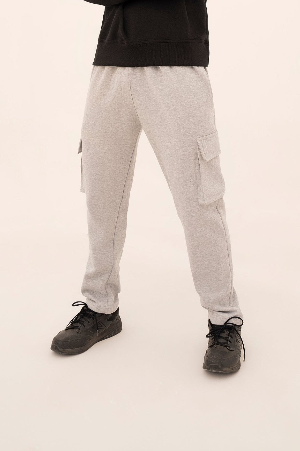 HEATHER GRAY 5-POCKET CARGO TROUSER