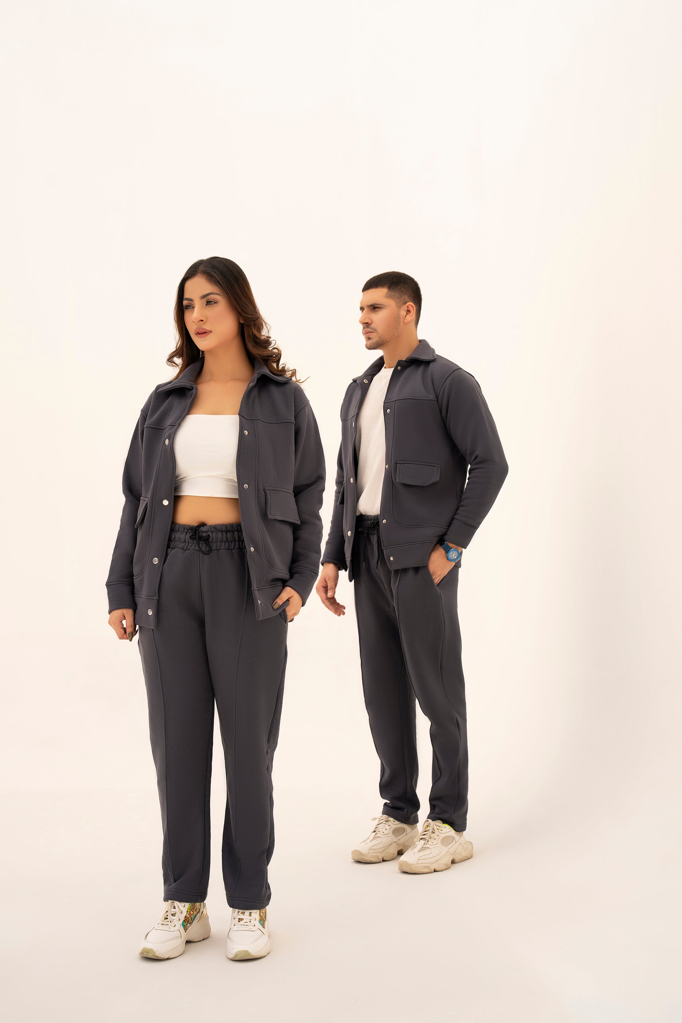 STEEL GRAY - PLEATED STRAIGTH TROUSER