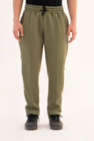 OLIVE - PLEATED STRAIGTH TROUSER