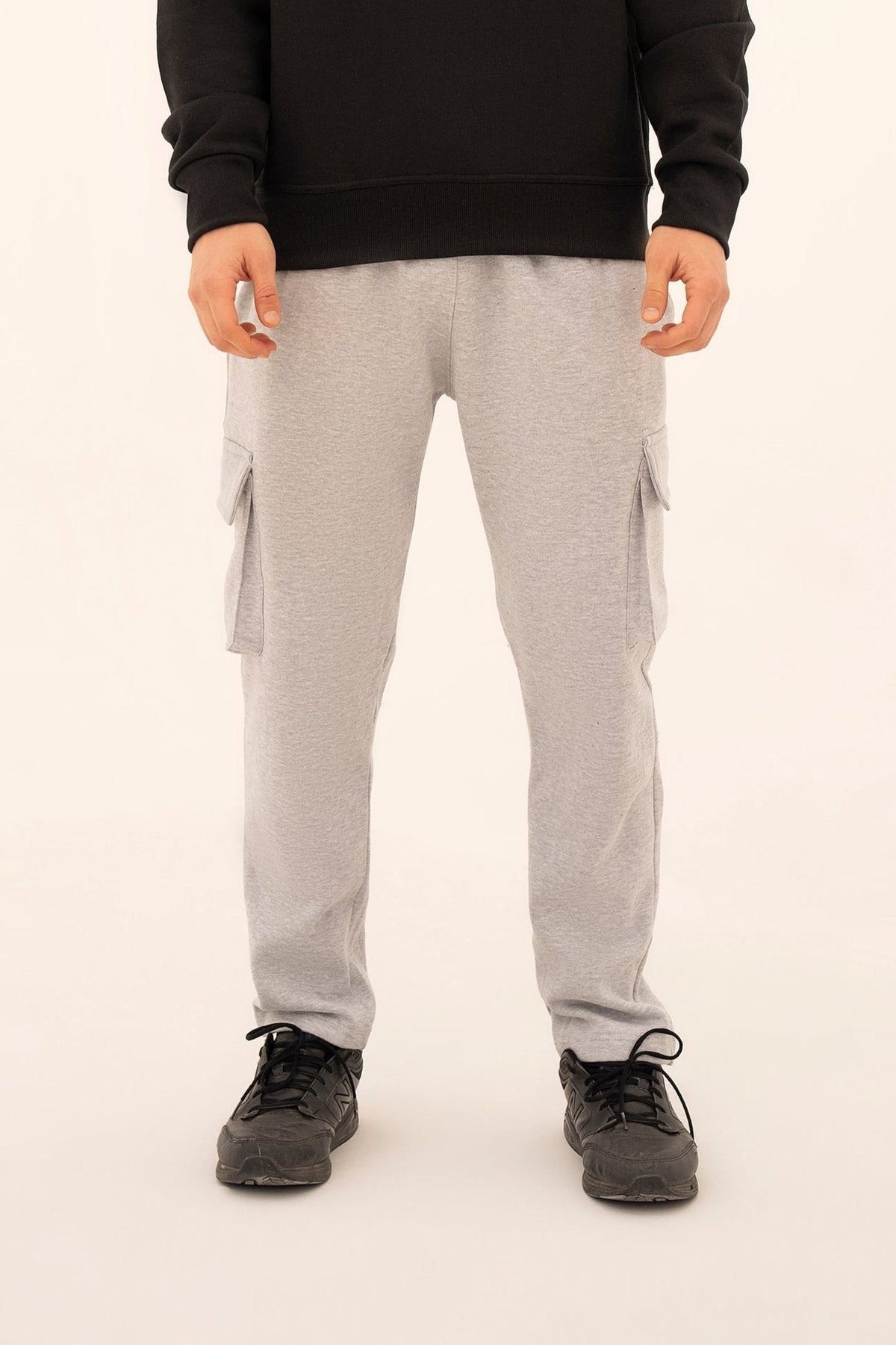 HEATHER GRAY 5-POCKET CARGO TROUSER