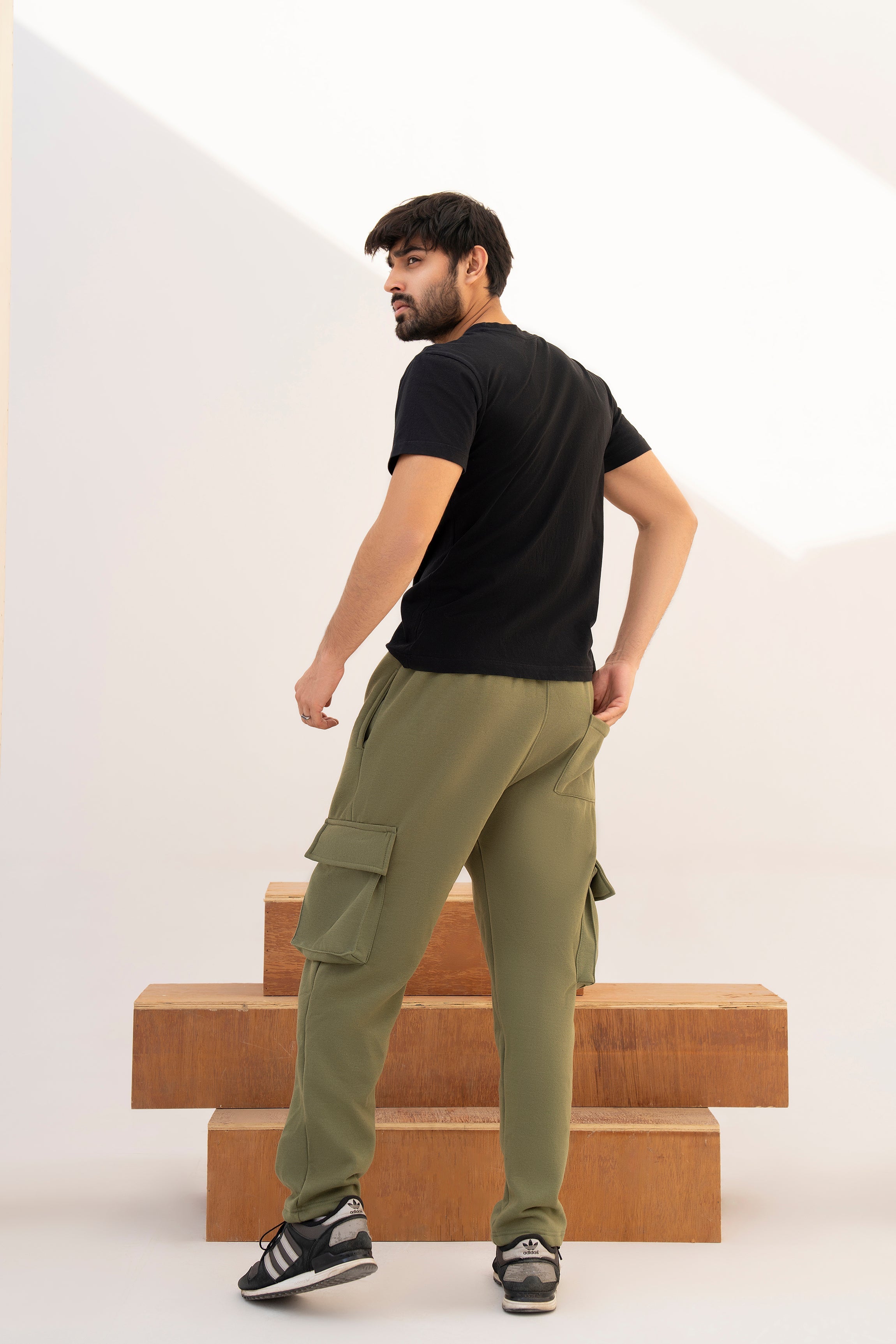OLIVE 5-POCKET CARGO TROUSER