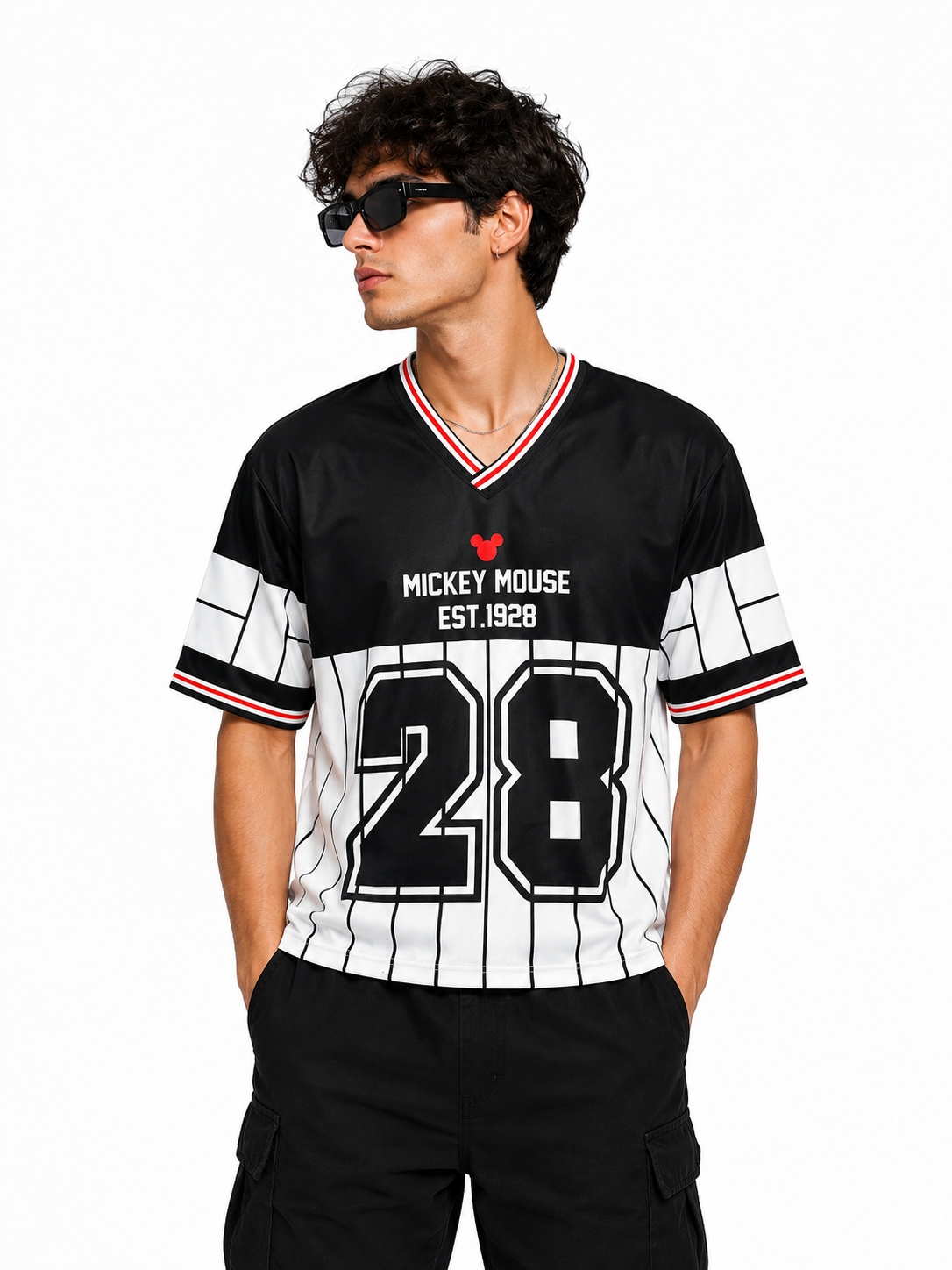 Retro Mickey Mouse Oversized Baseball Jersey