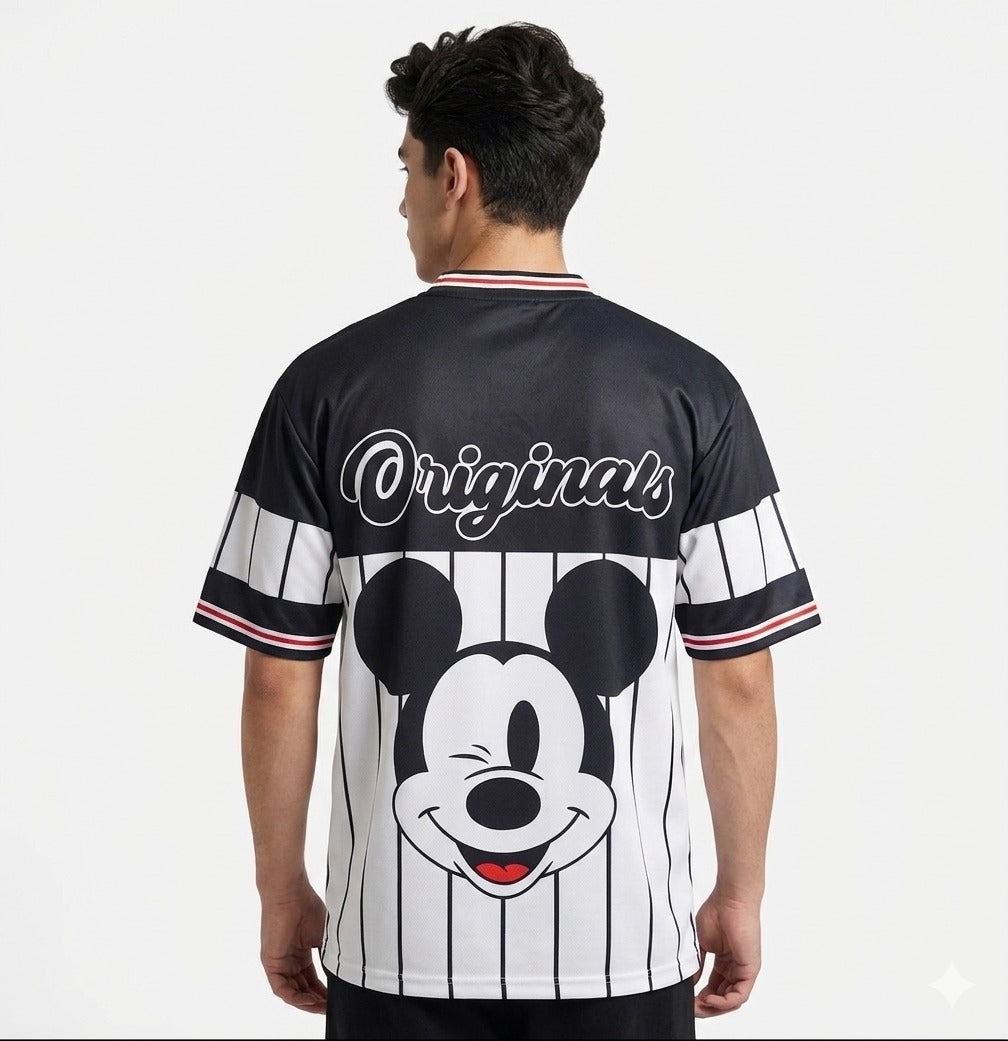 Retro Mickey Mouse Oversized Baseball Jersey
